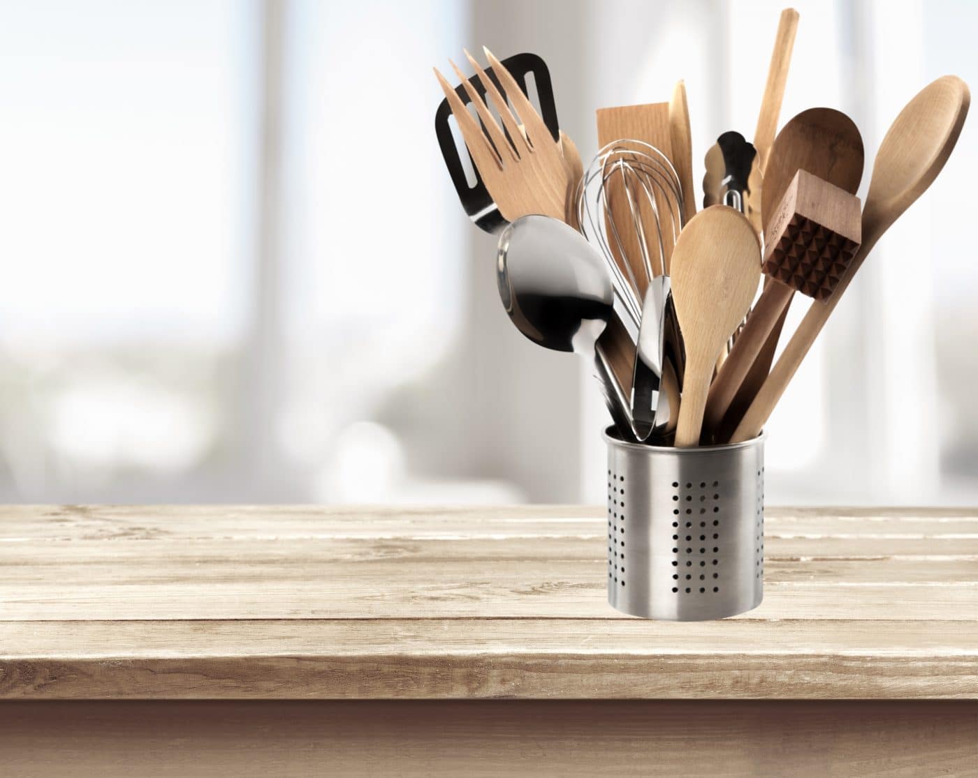 Utensilios de cocina en casa