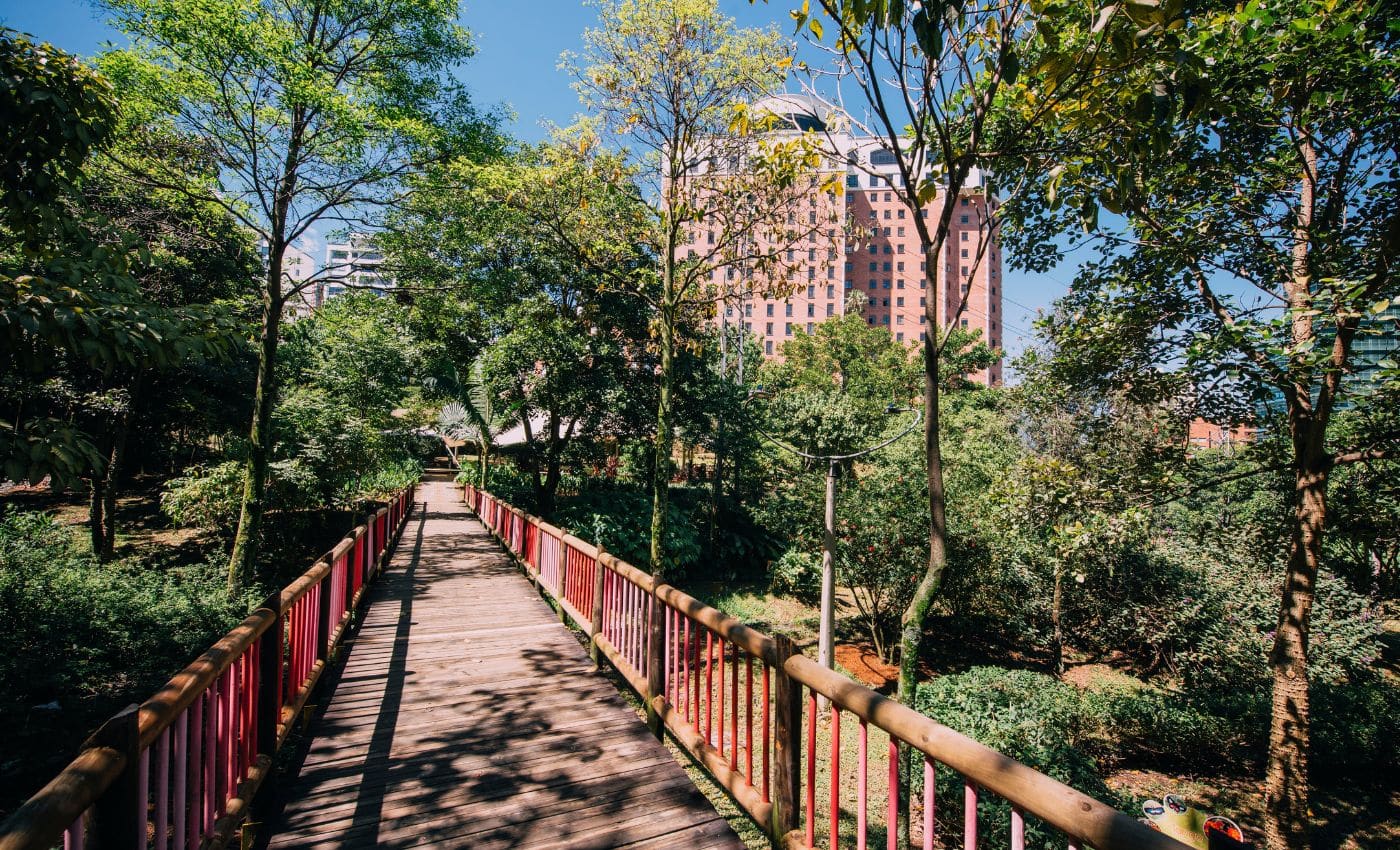 Zonas verdes en el Barrio El Poblado